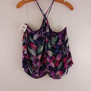Lush floral.print sleeveless top size S